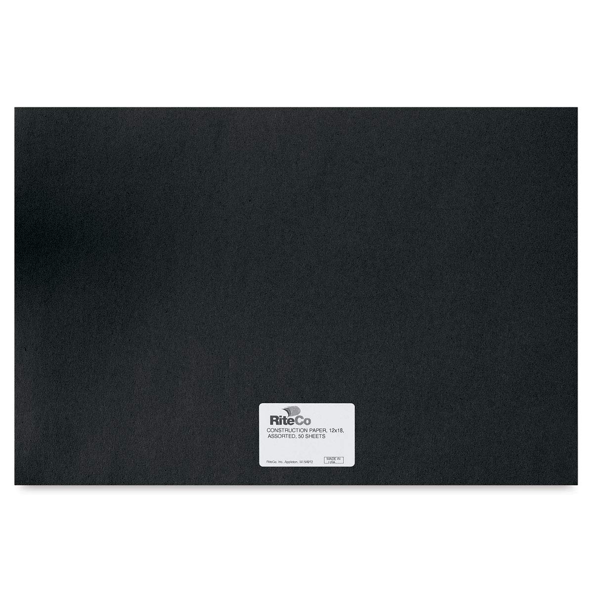 RiteCo 24506 Construction Paper by Black, 12" x 18"