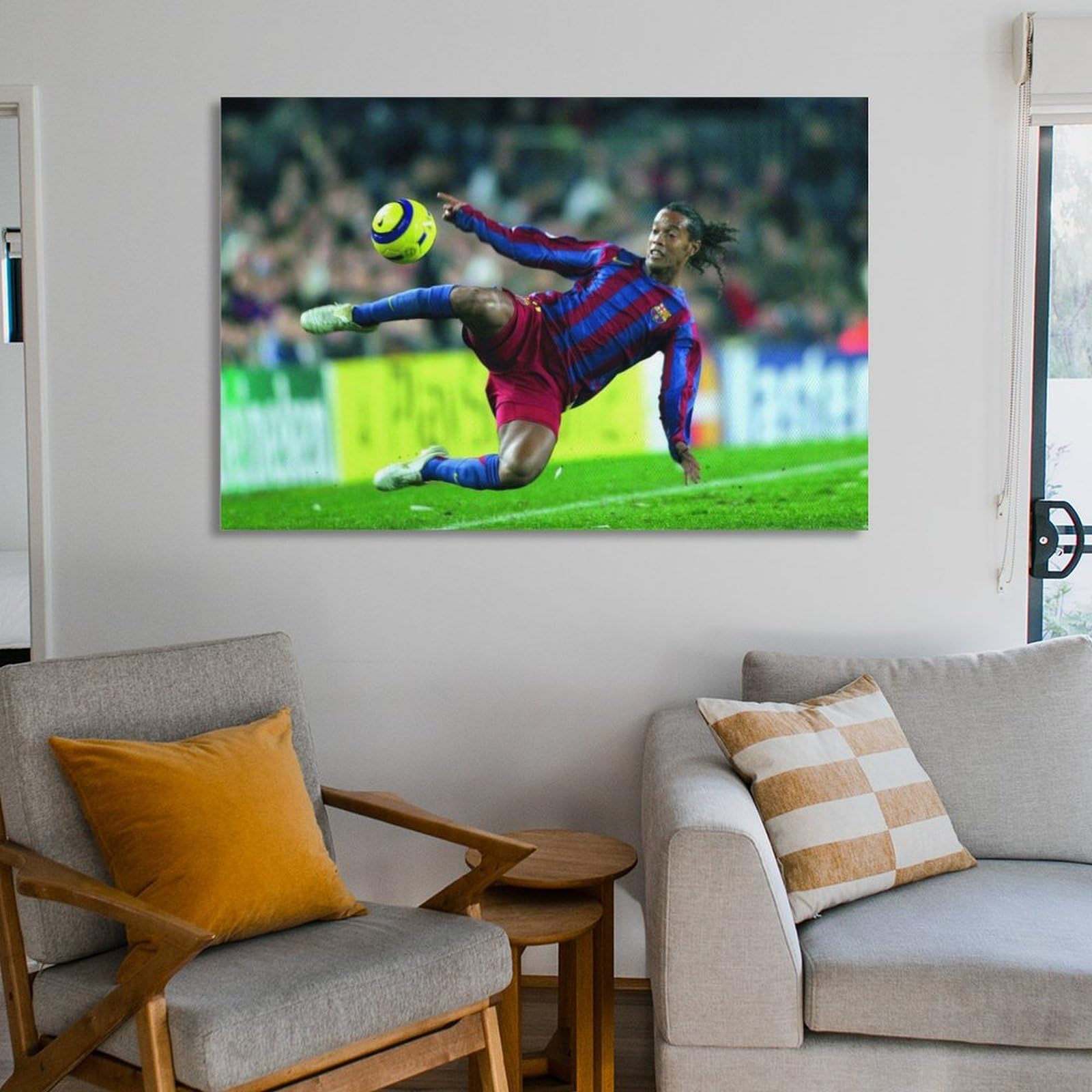 Amazon.co.jp: サッカーポスターロナウジーニョ画像壁飾り写真 アート