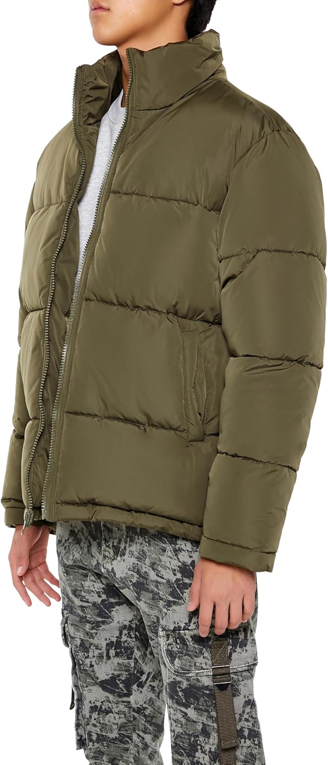 Forever 21 mens Quilted Funnel-neck Puffer Jacket - Image 3