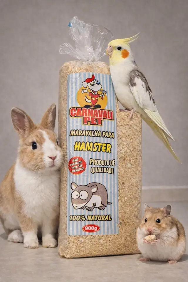 Maravalha Prensada para Hamster, 100% Natural de Pinus, 900g, Substrato para Roedores