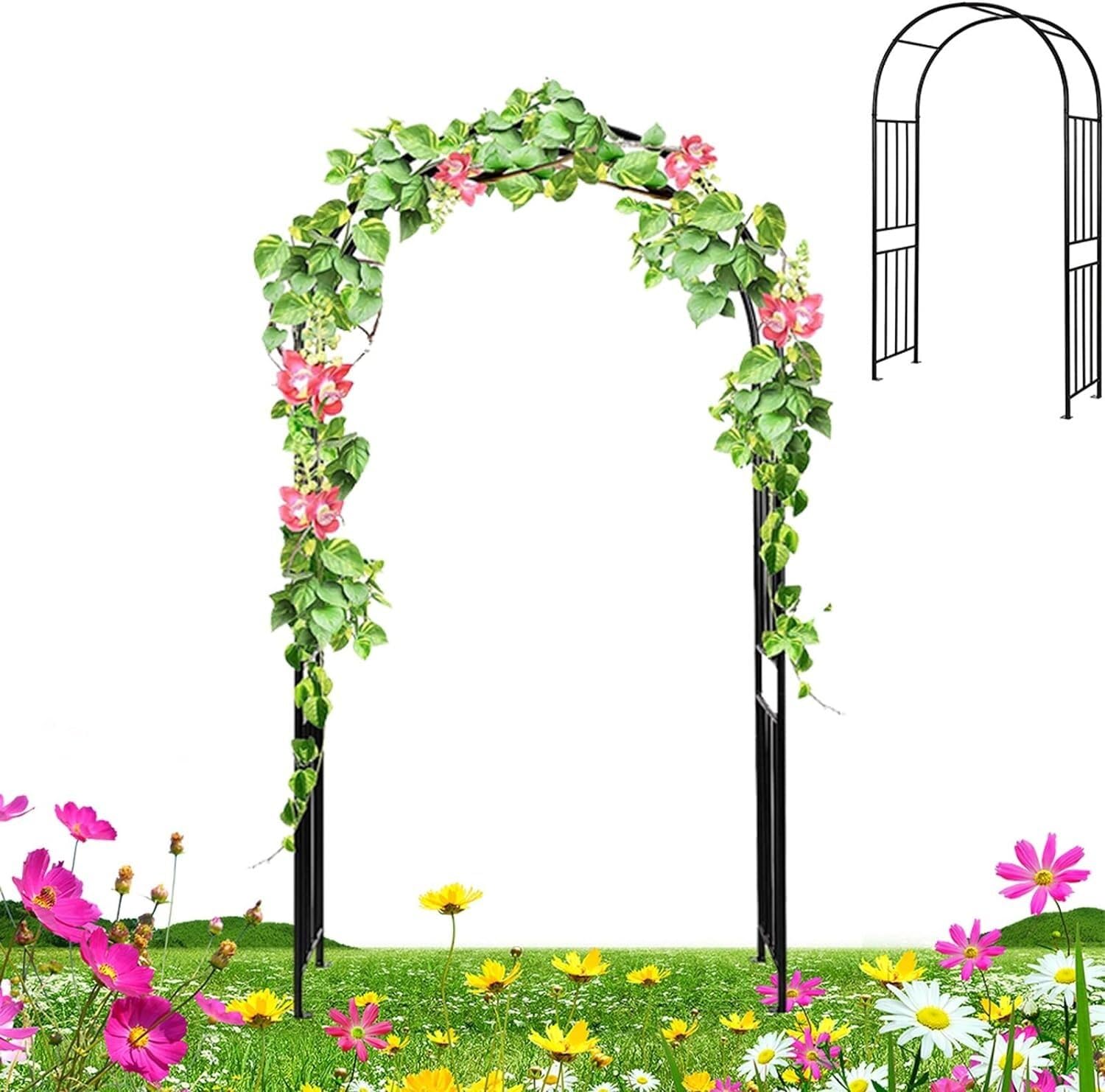Arches métalliques pour plantes grimpantes robustes et stables