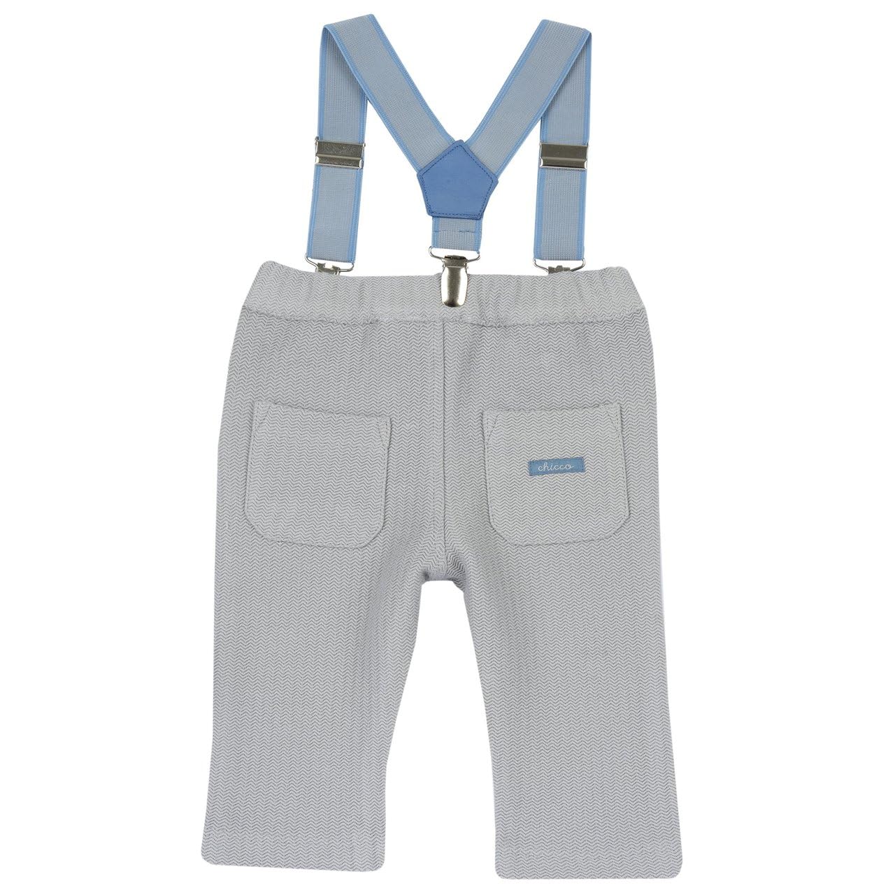 Chicco, Pantalone con bretelle per cerimonie ed eventi per neonato, Grigio, 12 mesi