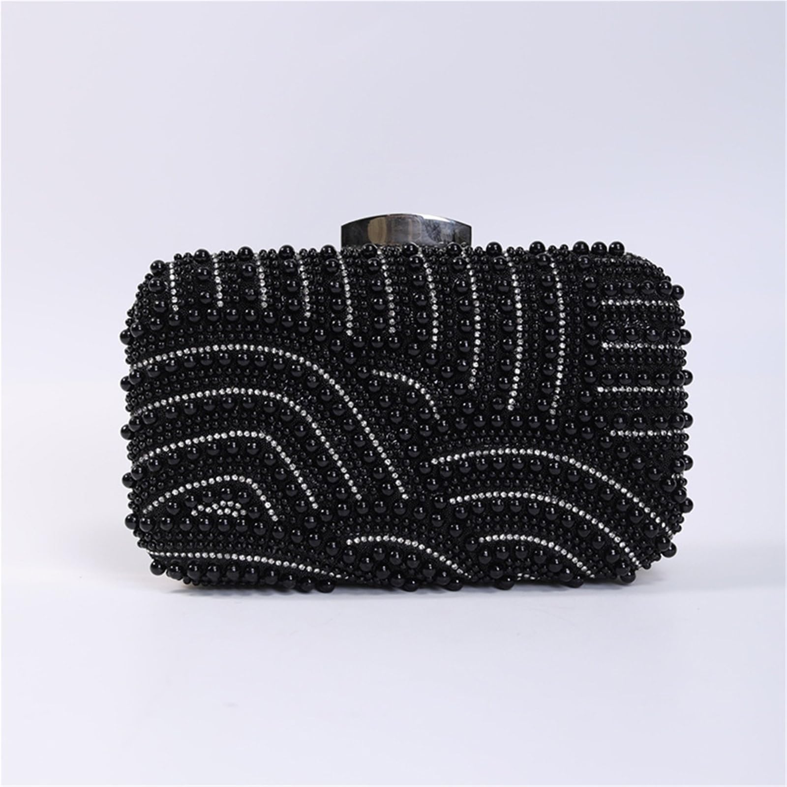 Ladies Pearl Elegant Evening Bag Fashionable Stylish Beading Wedding Dinner Party Banquet Dress Clutch With Long Chain Purse