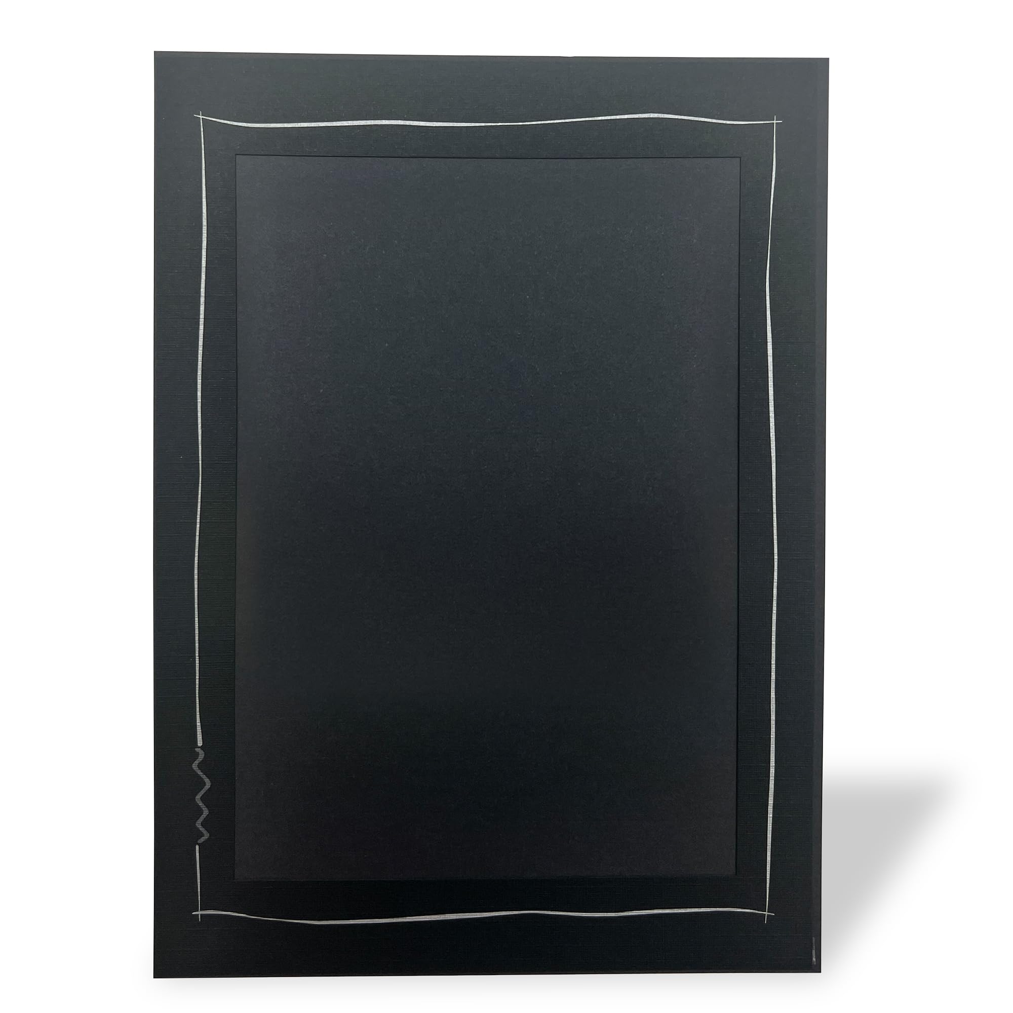 100 Stück Endlosleporello Leinen schwarz Silberprägung für Bilder 13x18 cm nach Bedarf teilbar, für Jubiläum, Beerdigung, Trauerfeier, Geburtstag, Fotos, Lebenslauf