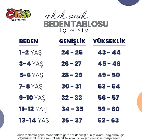 ÖTS Premium Erkek Çocuk 5’li%100 Pamuk Atlet Hediye Kutulu Ve Kaliteli İç Giyim Nefes Alan Doku 7005-K