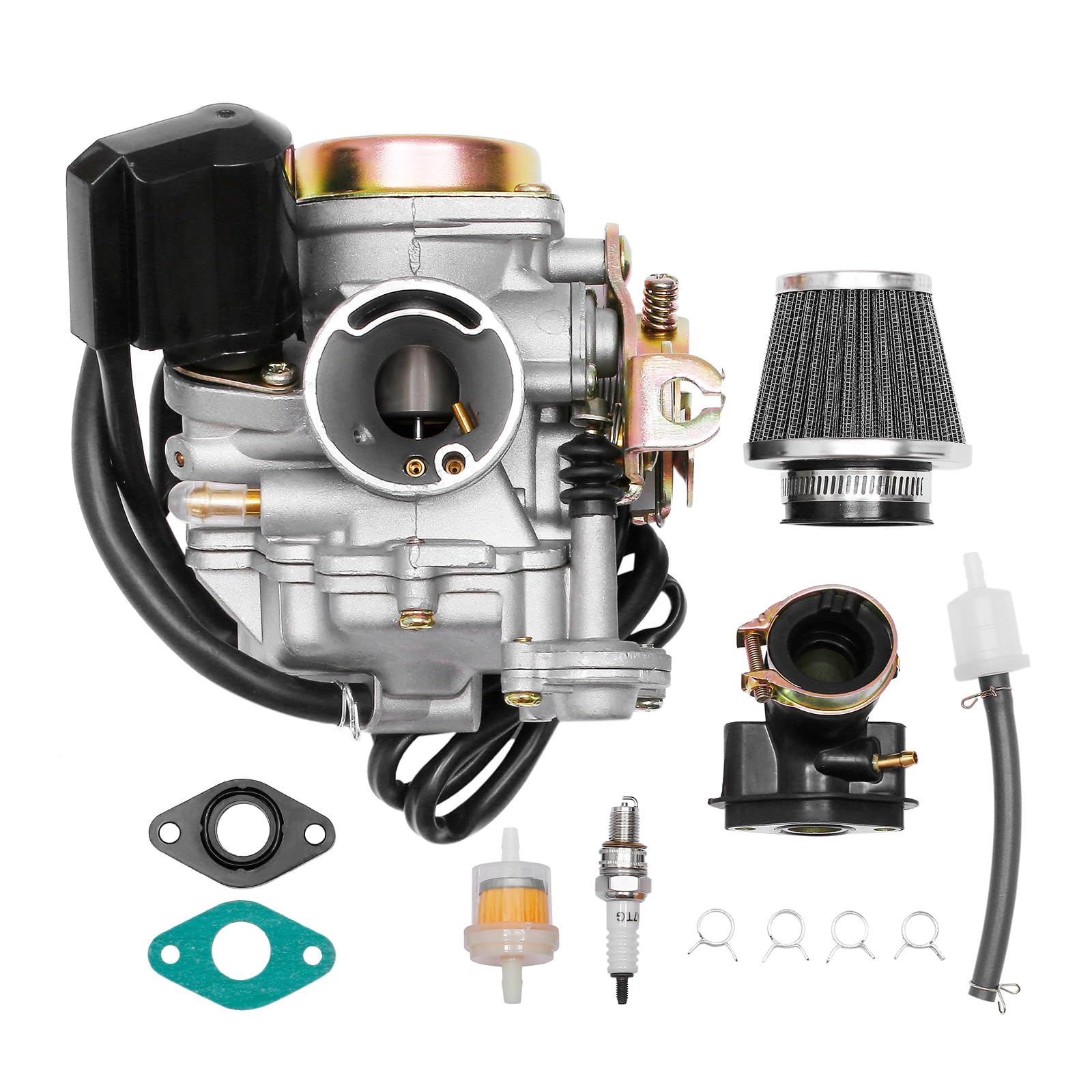 ZAMDOE Vergaser Hauptdüsen Set M4 - 10 Größen Für GY6 PZ19 CVK Scooter