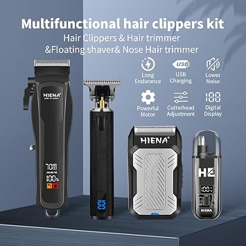 HIENA PRO Hair Clippers Men Barber Kit