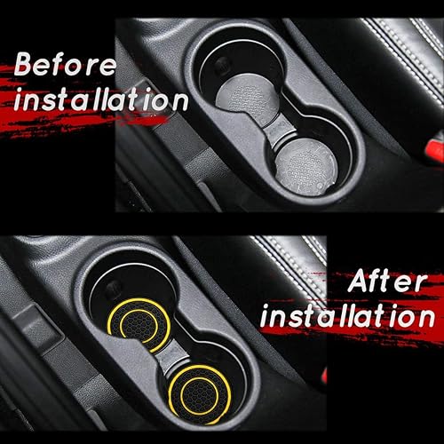 Miniatura 13 de Auprite Portavasos para automóvil, paquete de 2 posavasos universales antideslizantes para automóvil, accesorios para el interior del automóvil