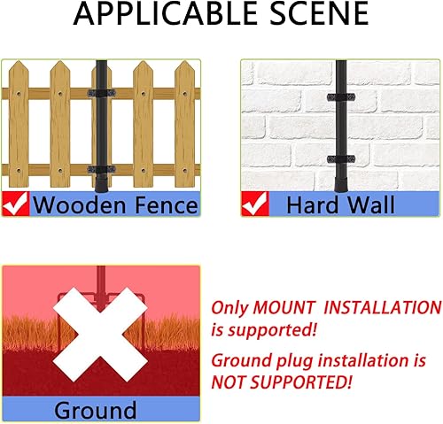 Miniatura 2 de Paquete de 2 postes de luz de 110 pulgadas de altura ajustable con ganchos para colgar luces de cadena, jardín, patio, soporte de iluminación de