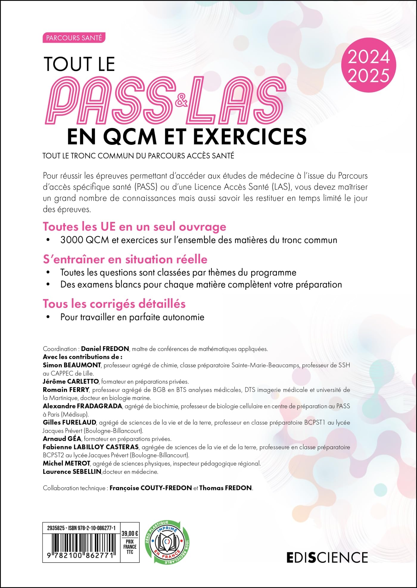 Tout le PASS & LAS en QCM et exercices 2024-2025: Tout le tronc commun du parcours Acces Santé