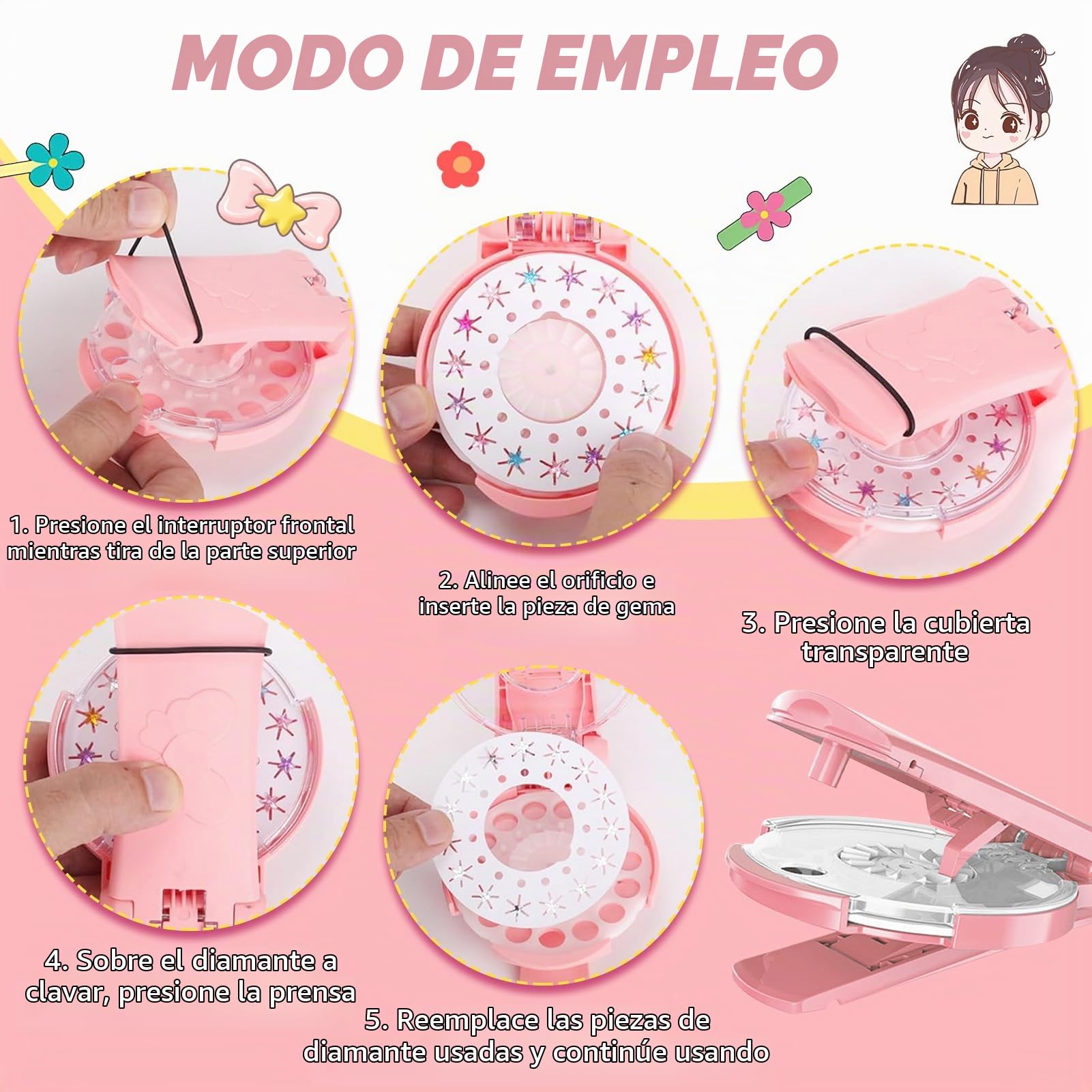 CLWVPCOT Trenzador de Pelo para Niñas - Máquina para Hacer Trenzas Fashion Twist en Colores - Crea Estilos Únicos y Divertidos!