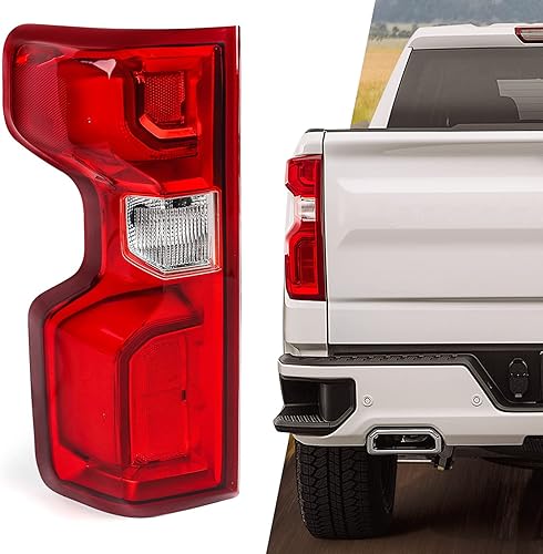 Huray Luces traseras LED para Chevy Silverado 2019-2023 (solo para modelo LED), montaje de lámpara de freno trasera, lado del conductor