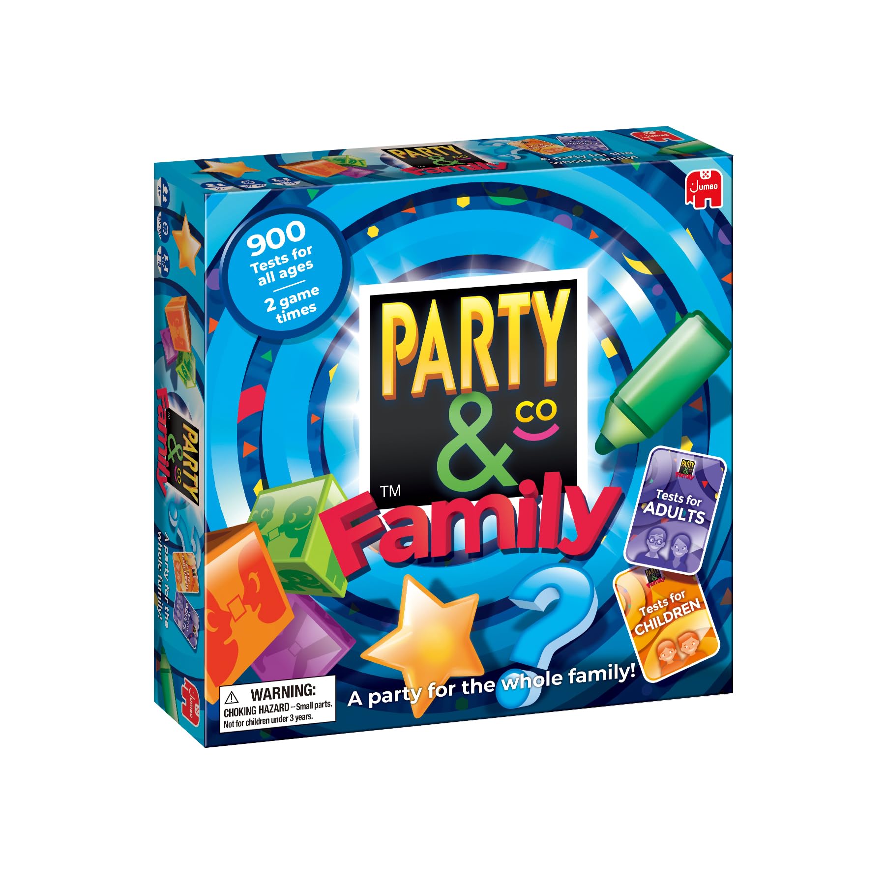 Jumbo Party & Co. Family Board Game - Fun Multi-Challenge Game for 8+ Years, Multiplayer Family Entertainment.