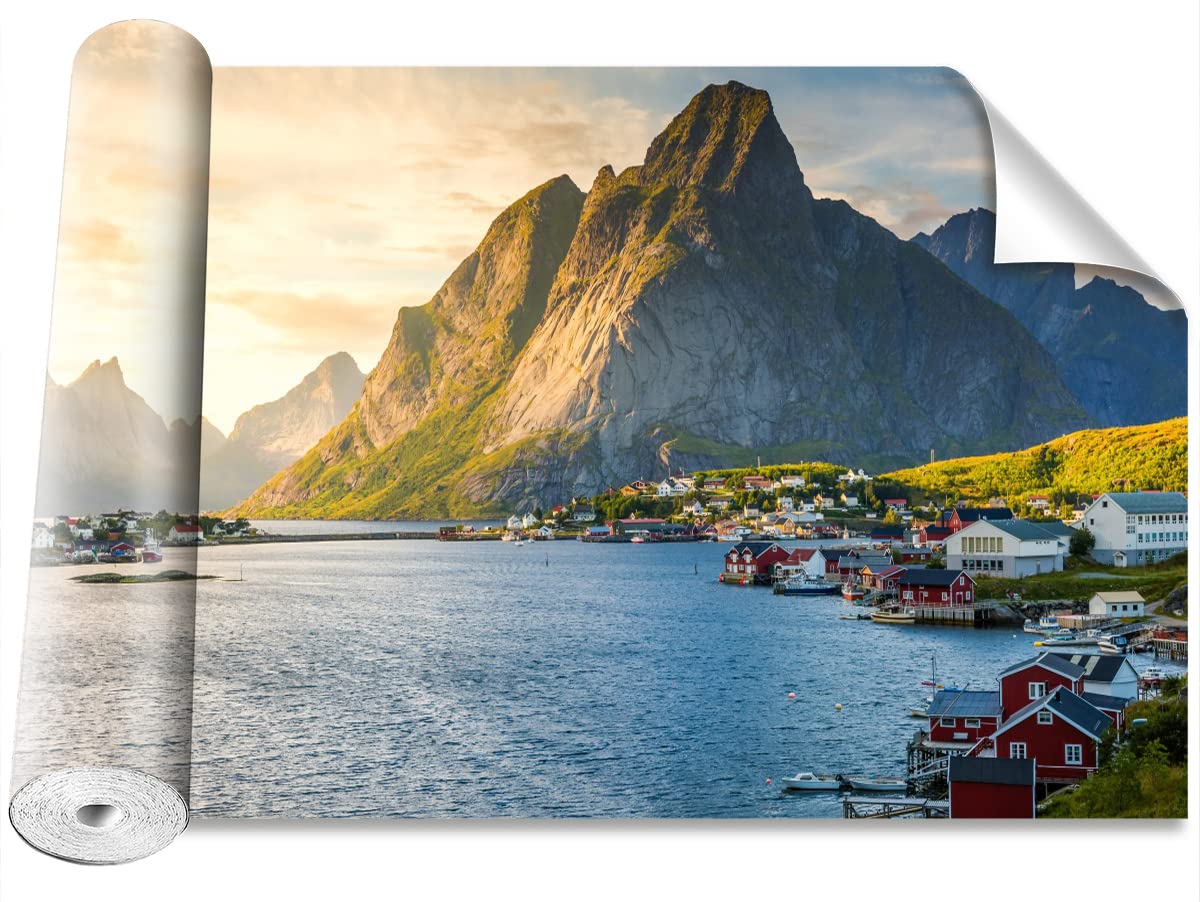Papier Peint Fjord de Norvège Auto-Adhésif Protection Murale Tulup 416x254