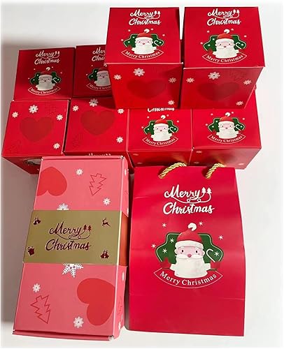 Miniatura 5 de Neioaas Cajas de regalo sorpresa, caja de regalo emergente para dinero y Navidad, caja de regalo única de Navidad plegable con sobre rojo, cajas de