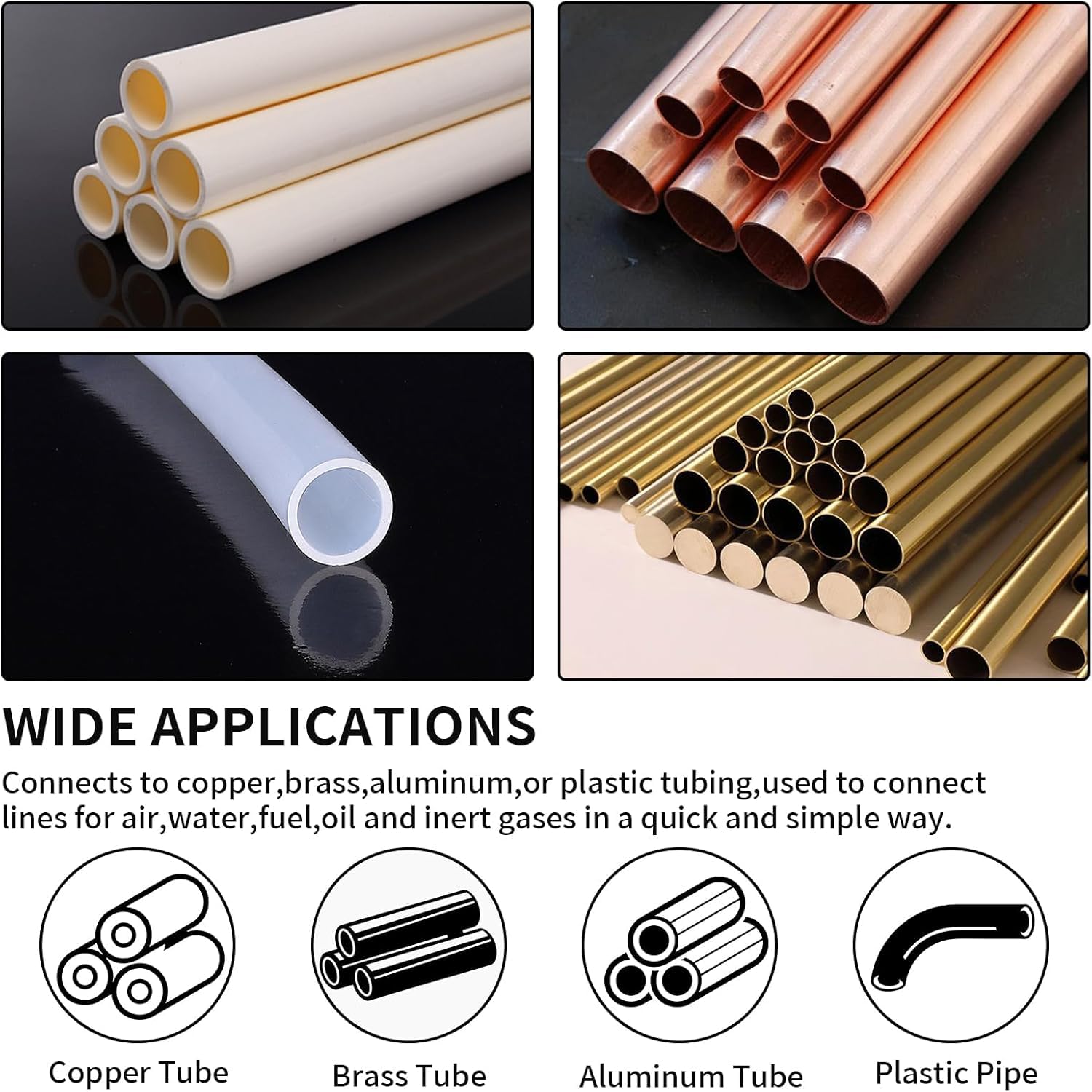 PATIKIL Lot De 25 Manchons De Compression En Laiton Pour Tube