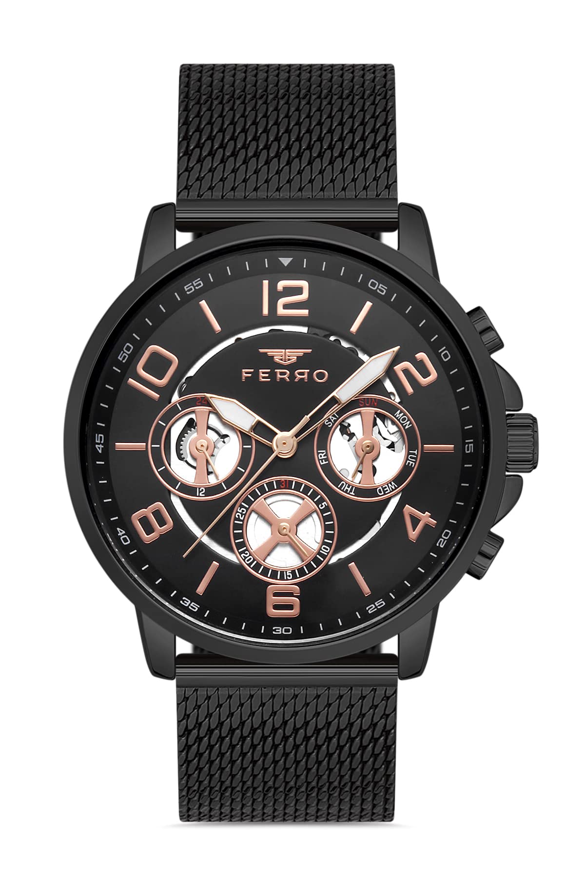 Ferro Analog Black Dial Mens Watch-FM11146C-G (B09RWKZ1W3) Amazon Price History, Amazon Price Tracker