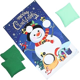 Cornhole Bags 1 Set Christmas Beanbag Toss Kids Play Set Kid Toys Outdoor Cornhole Set Christmas Bean Bag Game Indoor Bean Bag Toss Game