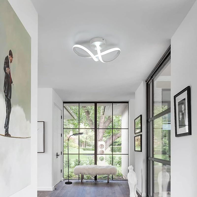 DAXGD Modern LED Mennyezeti Lámpa 20W Ívelt Dizájn Hálószoba Nappali Konyha
