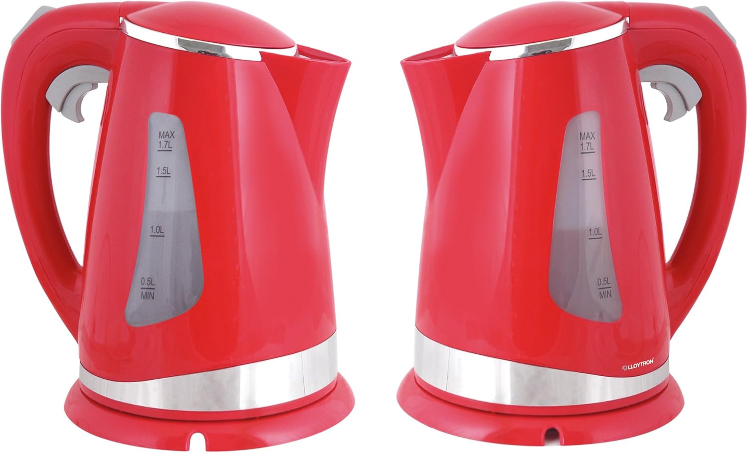 Lloytron 1.7ltr 2.2kw 360 Cordless Kettle Red Electric