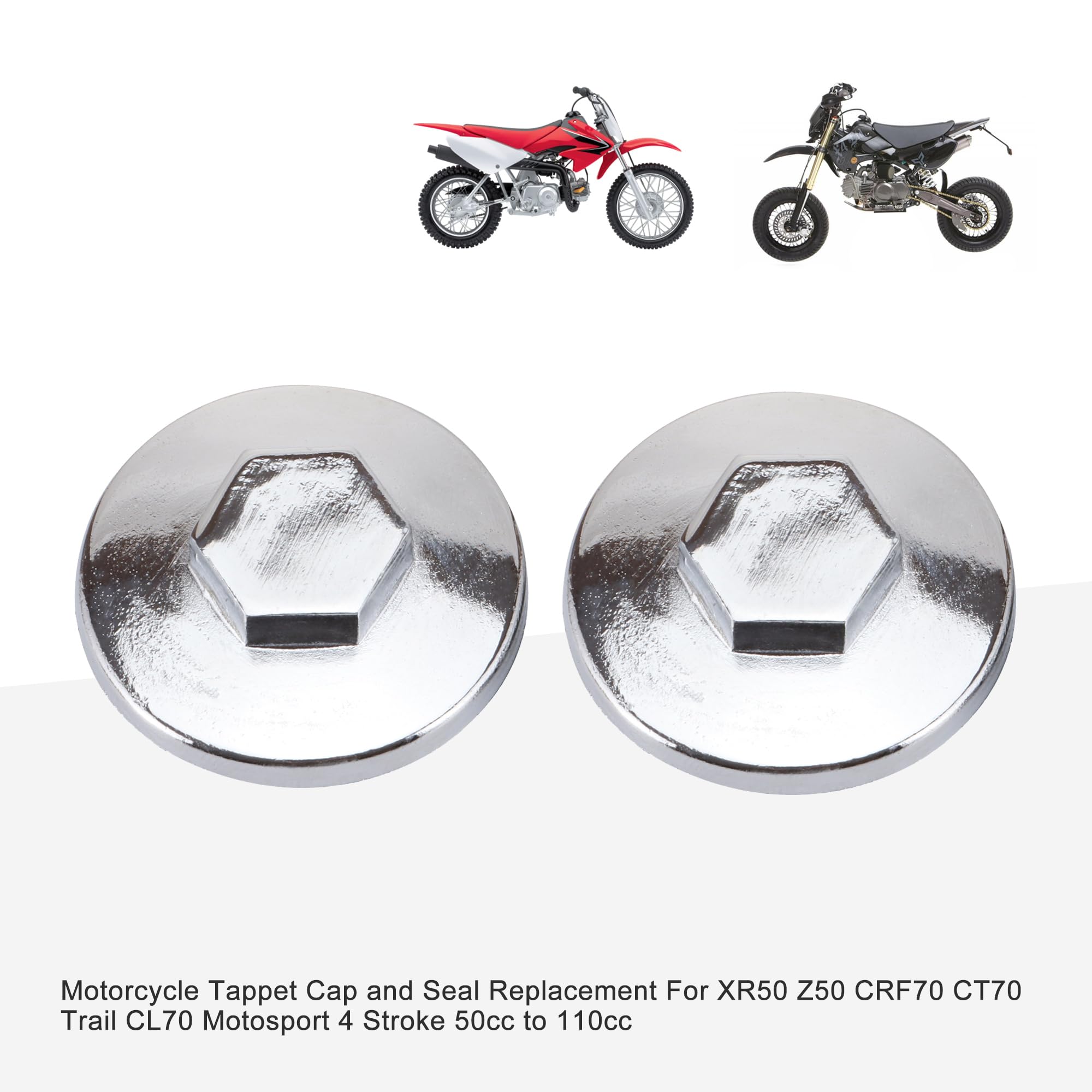 GOOFIT Cubiertas De Tapón De Válvula De Cabeza De Cilindro Reemplazar para XR50 Z50 CRF70 CT70 Trail CL70 Motosport 4 Stroke 50cc to 110cc