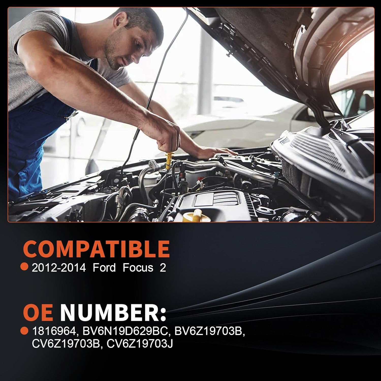 CO 29079C A/C Compressor with Clutch Fit for Ford Focus 2012-2014 BV6Z19703B CV6Z19703B CV6Z19703J