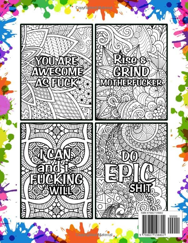 Fuck This Shit Swear Word Coloring Book: Inspirational Swear Words Coloring Book For Adults | Perfect Gift With Over 25+ Colouring Pages For Stress Relief And Relaxation - Image 2