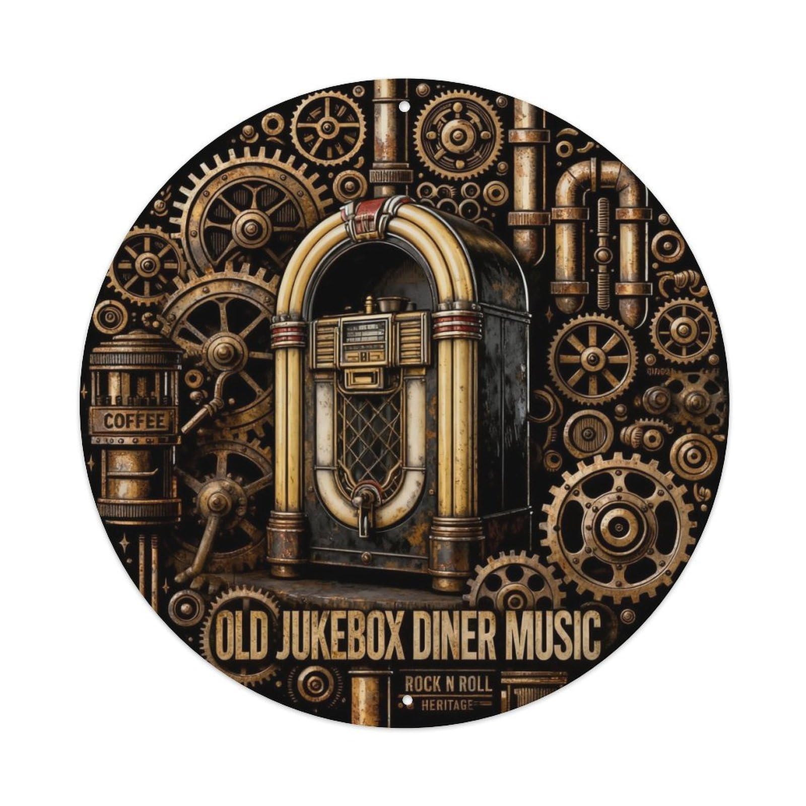 ROCK N ROLL HERITAGE Metal Tin Sign Plaque