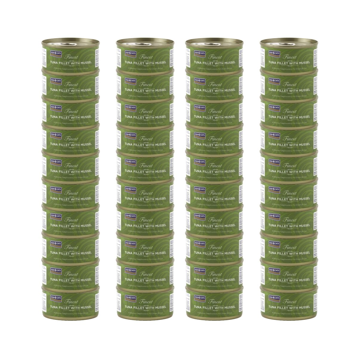 Fish4Cats Finest Wet Cat Food Tuna Fillet with Mussel Multipack (40 x 70g Tins) โ image 1