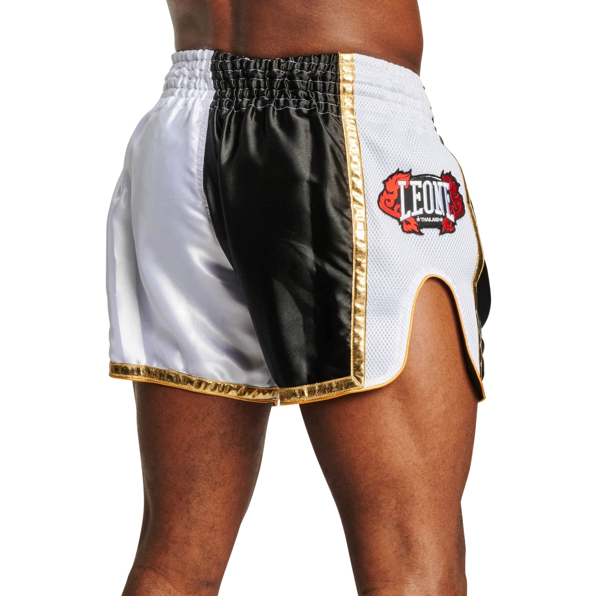 LEONE 1947, Panta Thai SIAM Bianco-Nero/XL, Unisex Adulto - AB875