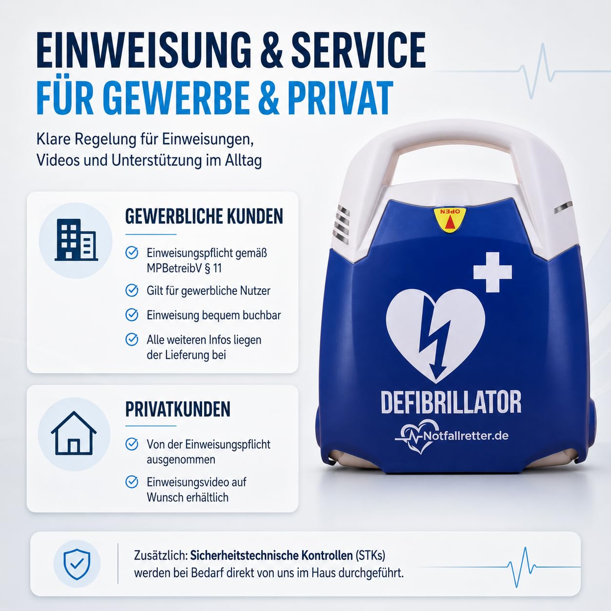 AED Defibrillator Vollautomat, Defibrillator für Zuhause [10 Jahre Garantie] mit Erste Hilfe Set, Autostart, 6 J. Batterie, Defibrillator für Betrieb, Verein & Praxis, Notfall Ausrüstung First Aid Kit