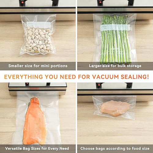 Miniatura 44 de Wevac 2 rollos de 6 x 100 pies y 8 x 100 pies, 2 rollos de sellado al vacío con cortador, bolsas selladoras al vacío ideales para ahorrar alimentos,