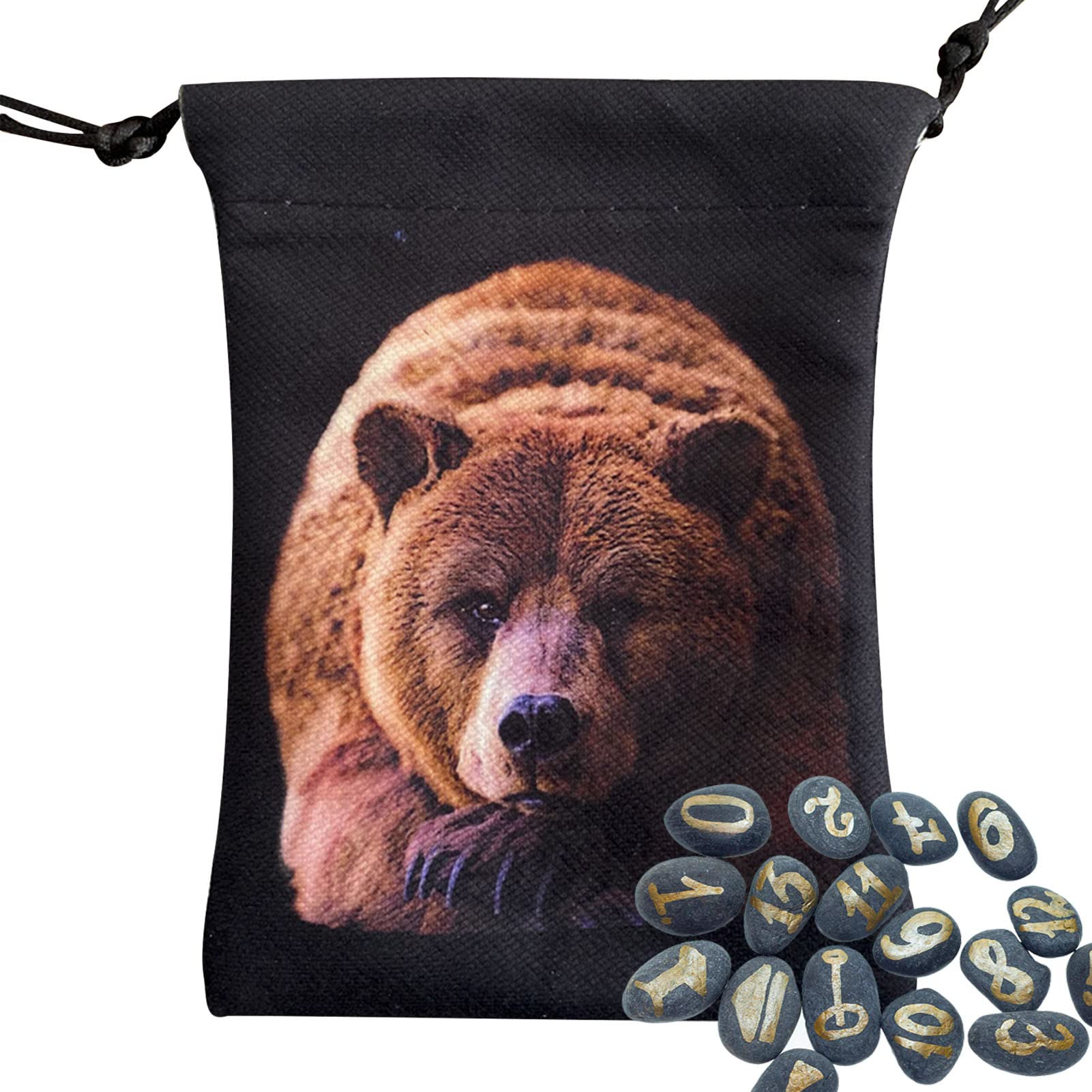 Sac en velours avec cordon de serrage – Porte-dés de tarot | Tissu doux de qualité