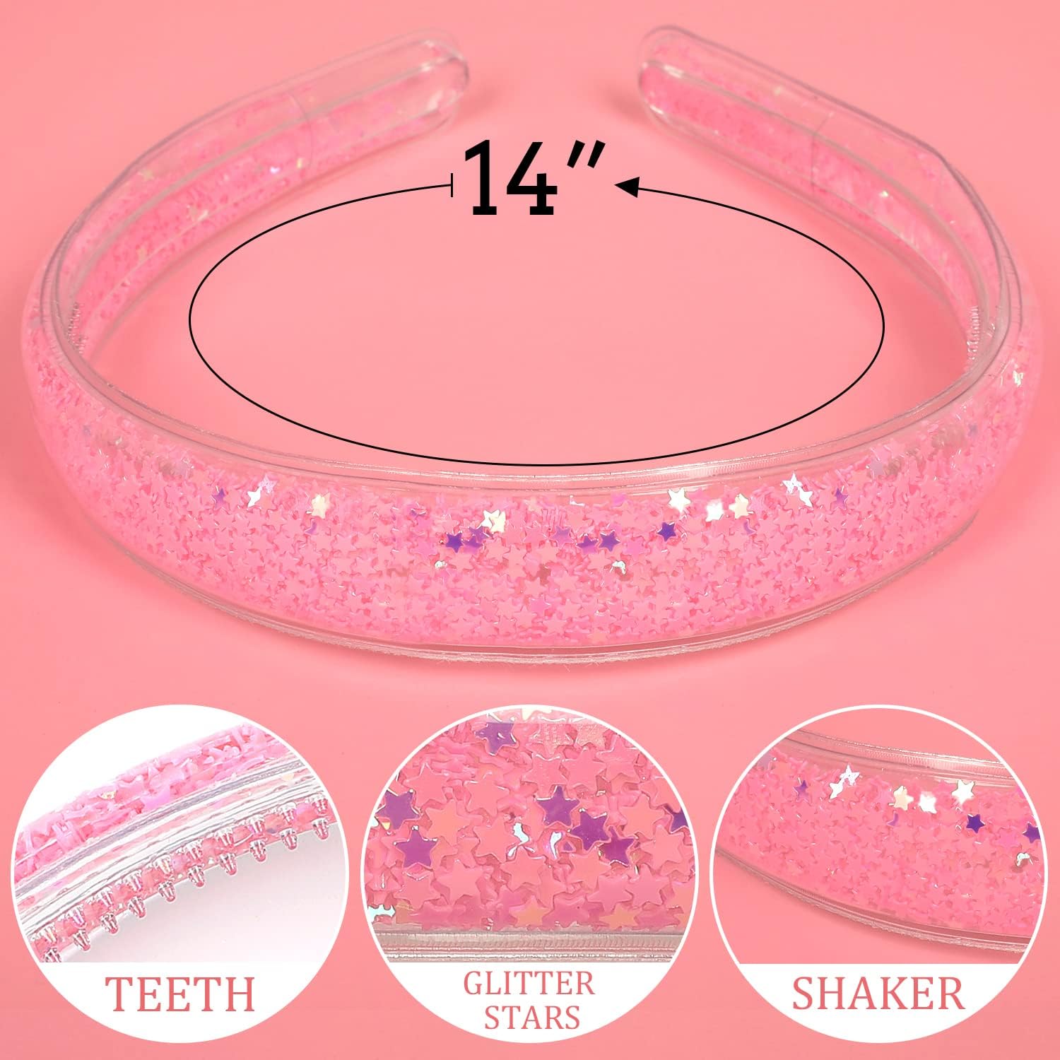 Cerchietto Per Capelli Con Paillettes: Fascia Glitterata A Forma Di Corona – Oro - 6