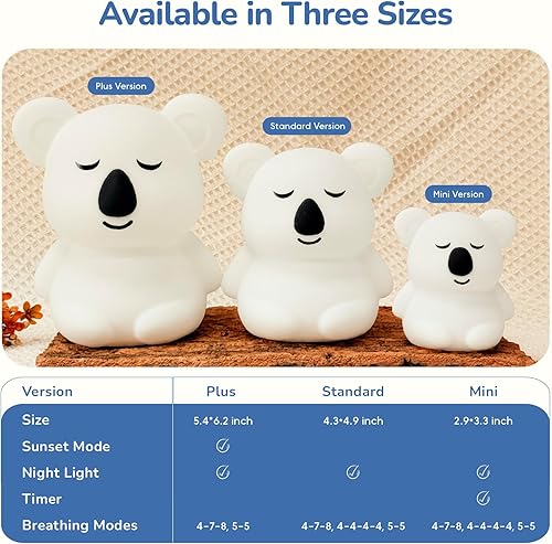 Miniatura 6 de Breathing Pal 'Bonnie' guía visual de respiración blanda de atención plena, 3 modos de respiración con luz nocturna, artículos probados para aliviar