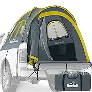 Pickup Truck Tent, Waterproof PU2000mm Double Layer for 5.5-6.0ft,Portable Truck Bed Tent with Rainfly,Spacious 2 Person Camping Tent,Green & Gray