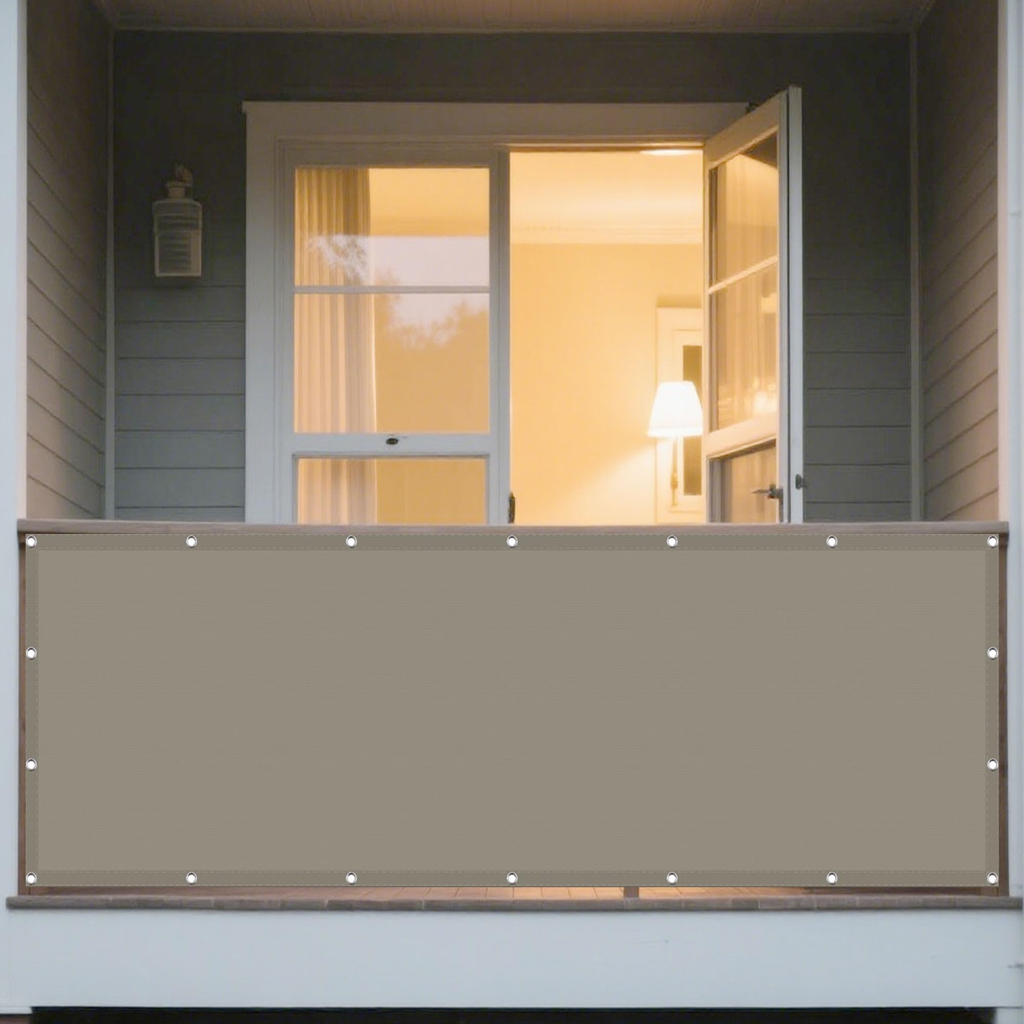 Voile d'ombrage de terrasse bâche de piscine taupe anti-UV
