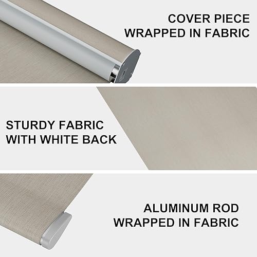 Miniatura 5 de Persianas motorizadas para ventanas, persianas inteligentes con control remoto enrollables, funcionan con Alexa Google Home, persianas opacas