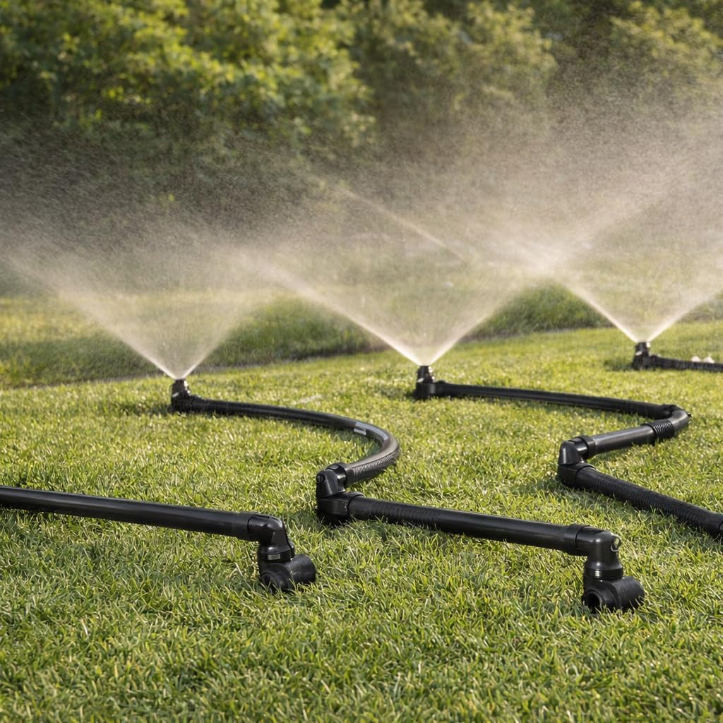 CHICIRIS 5PCS G3/4 External Thread Swing Joint Pipe, Rotatable Swing Joint Assembly Lawn Irrigation Tool, Adjust The Installation Height of The Sprinkler According to The Terrain