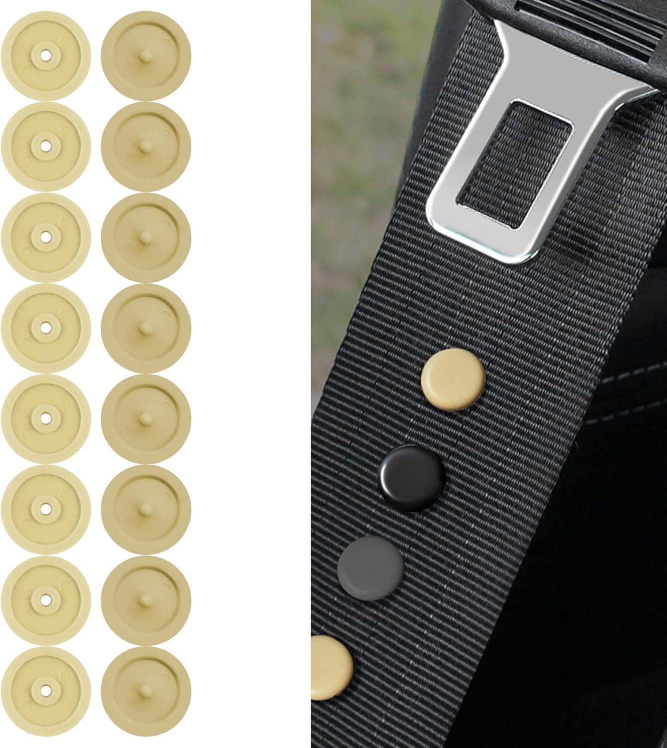 8 Sets Universal Fit Seatbelt Stopper Kit, Seat Belt Stop