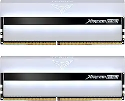 TEAMGROUP Memória RAM para jogos T-Force Xtreem ARGB 3600MHz CL18 16GB (2x8GB) PC4-28800 Dual Channel DDR4 DRAM Desktop (branco) - TF13D416G3600HC18JDC01