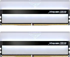 TEAMGROUP Memória RAM para jogos T-Force Xtreem ARGB 3600MHz CL18 16GB (2x8GB) PC4-28800 Dual Channel DDR4 DRAM Desktop (branco) - TF13D416G3600HC18JDC01