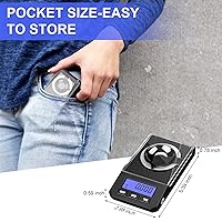 Vista 5 de Báscula de miligramos 50g/0.001g de alta precisión, báscula portátil para joyería con precisión de 0.001 gramos, báscula para polvo, báscula digital