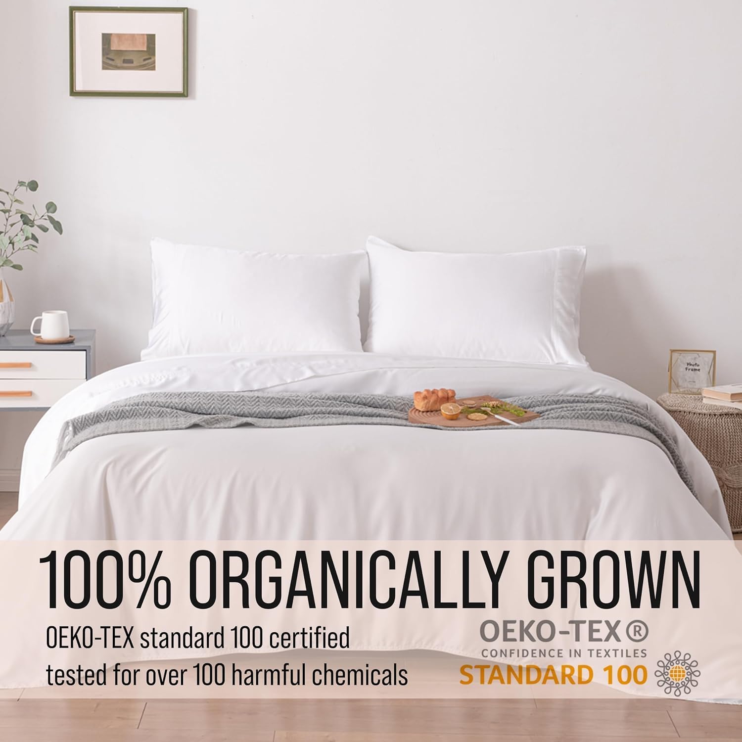 Bella Coterie | Luxury Bamboo Viscose King Size Pillowcase Set | 100% Organically Grown | Ultra Soft | Cooling | 2 Pcs [White]