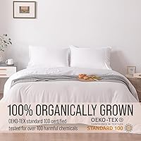 Vista 4 de Bella Coterie - Juego de fundas de almohada de viscosa de bambú de lujo, 100% cultivadas orgánicamente, ultra suave, refrescante, 2 piezas [Blanco]