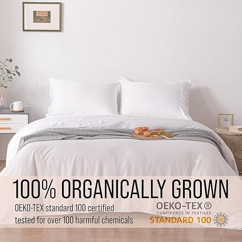 Miniatura 4 de Bella Coterie  Juego de fundas de almohada de viscosa de bambú de lujo de tamaño estándar  100% cultivado orgánicamente  Ultra suave  Refrescante  2