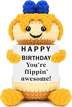 Xinezaa Happy Birthday Gifts for Teen Girls Friend Bestie, Cute Pancake Stack for Coworker Adults Family Sister Auntie Grandma Women, Awesome Teenagers Sweet Desk Decor