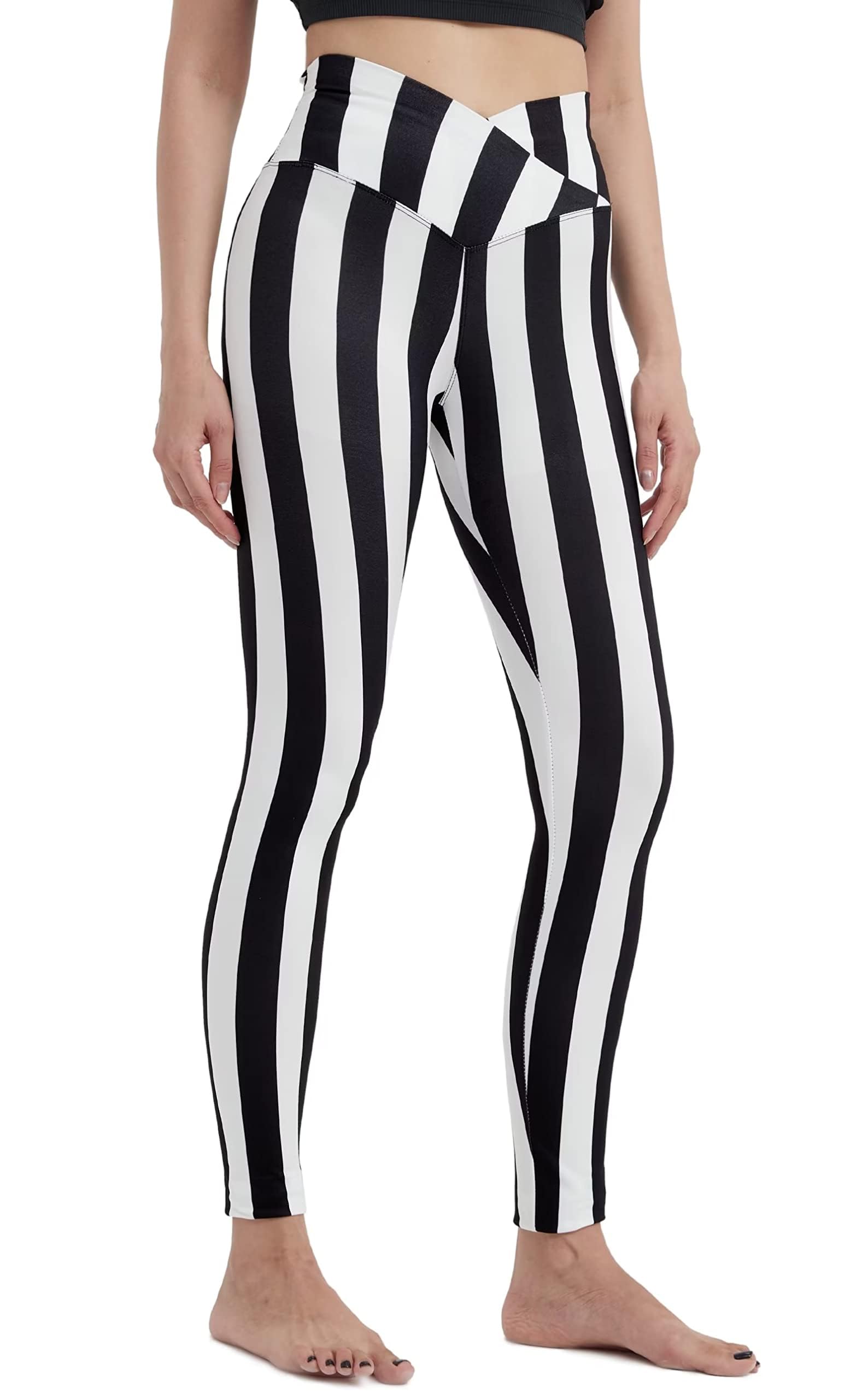 sissycos Women's Christmas Halloween Crossover Leggings High Waisted