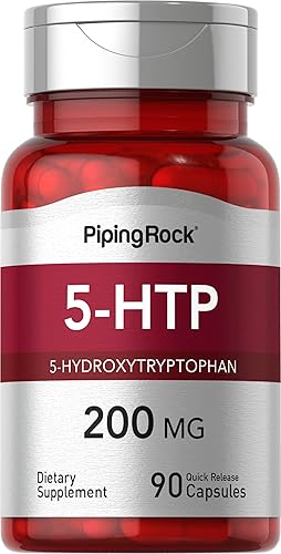 Piping Rock 5-HTP  200 mg  90 cápsulas de liberación rápida  Sin OMG, sin gluten