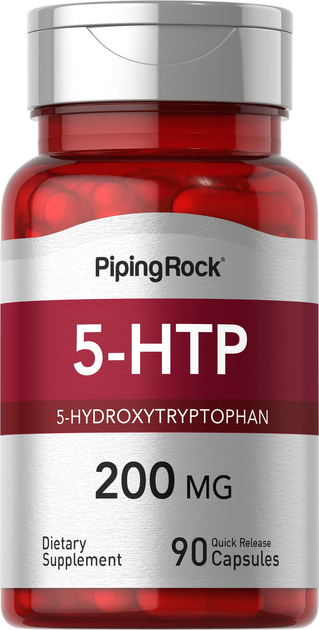 Piping Rock 5-HTP Supplement 200 mg | 90 Capsules | 5-Hydroxytryptophan 90 Count (Pack of 1)